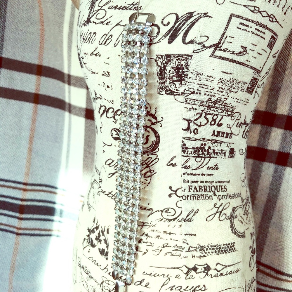 Weiss silver rhinestone bracelet.